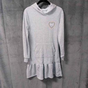 Nautica Hooded Sweatshirt Dress with Rainbow Stripe Size 16